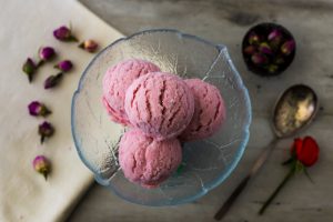 Naturally scented rose ice cream recipe